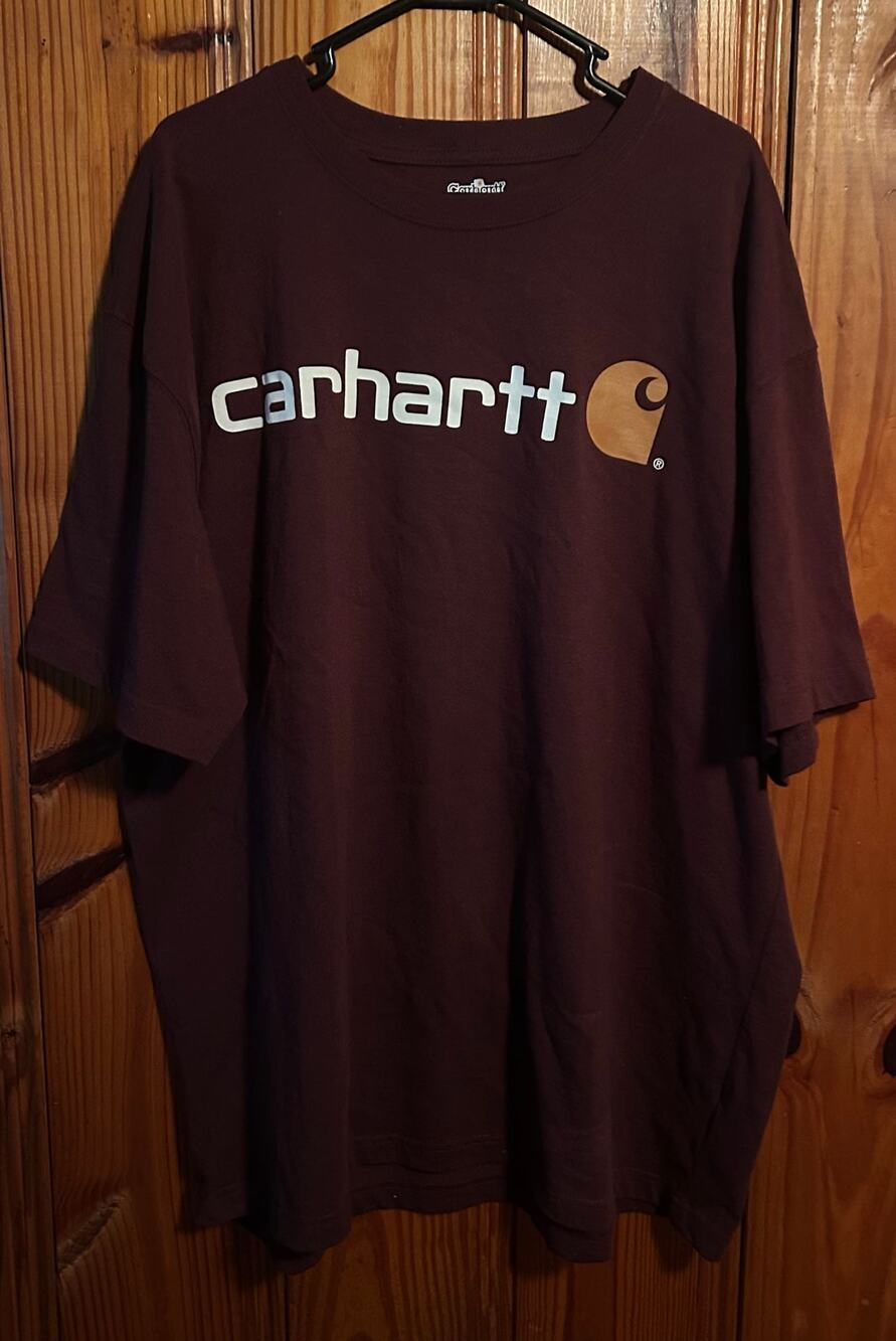 Carhartt men’s short sleeve cotton tshirt burgundy size Xl workwear